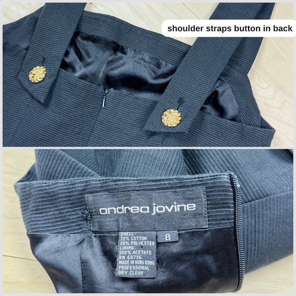 Vintage 1990s Black Rib Sleeveless Sheath Dress - Picture 5 of 7